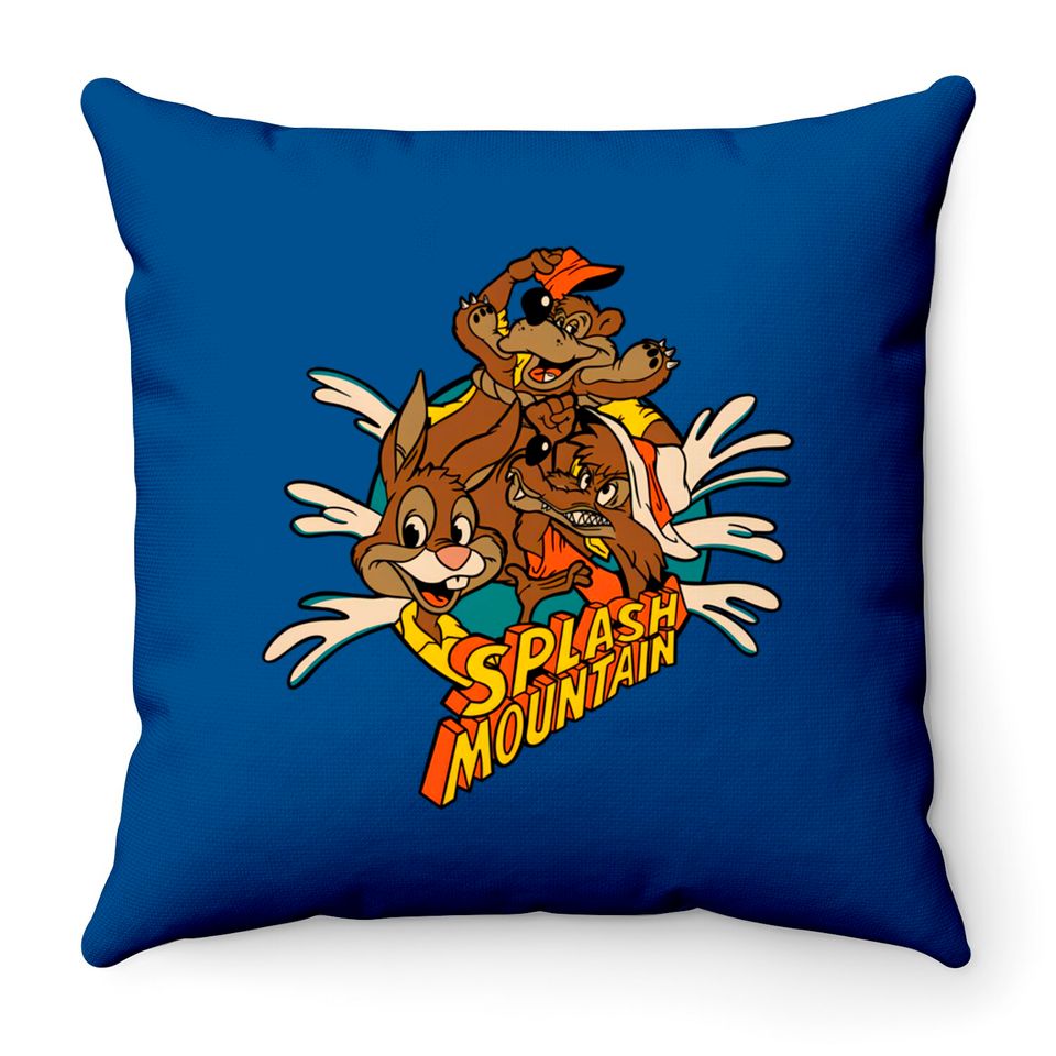 Splash Mountain Retro Style - Splash Mountain Disney - Throw Pillows