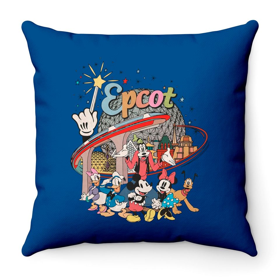 Comfort Colors Disney Epcot Throw Pillows, Epcot World Throw Pillows