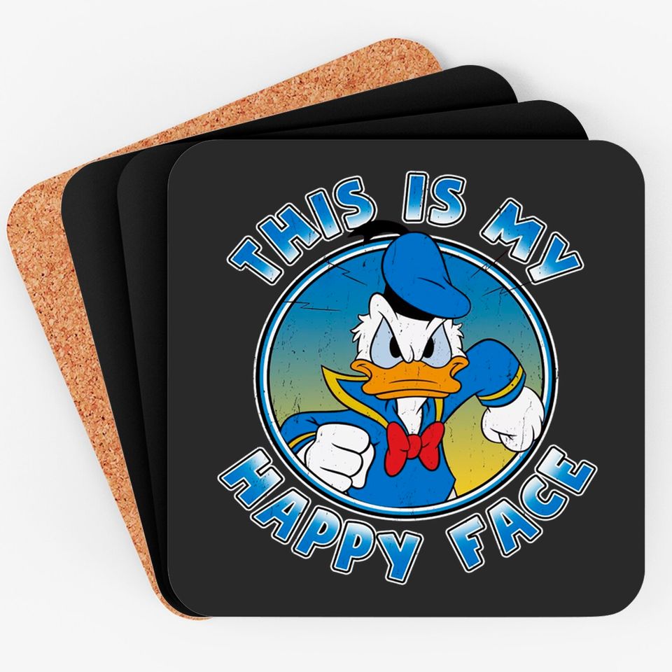 Disney Donald Duck DuckTales This Is My Happy Face Coasters