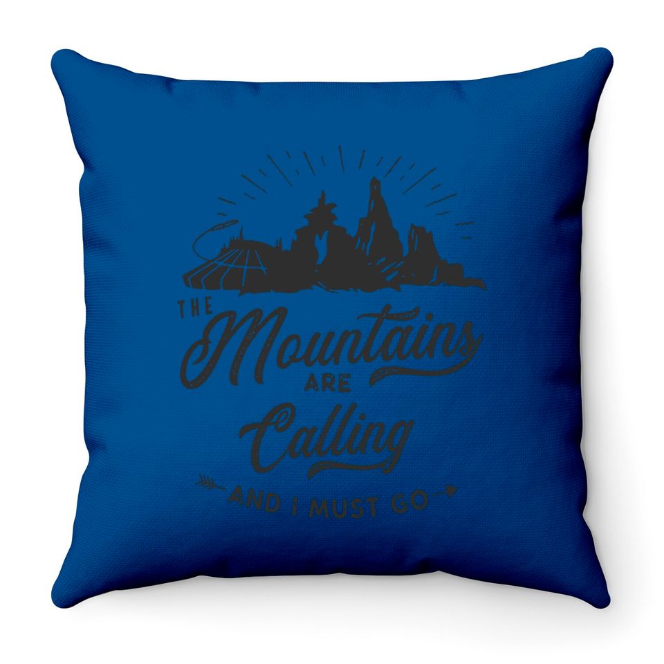 Mountains Are Calling Throw Pillows, Disney Splash Mountain, Disney Mountain Throw Pillows