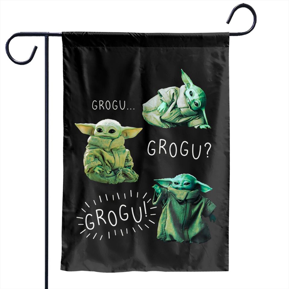 Star Wars The Mandalorian Grogu Grogu Grogu Baby Yoda Garden Flags, Star Wars Garden Flags