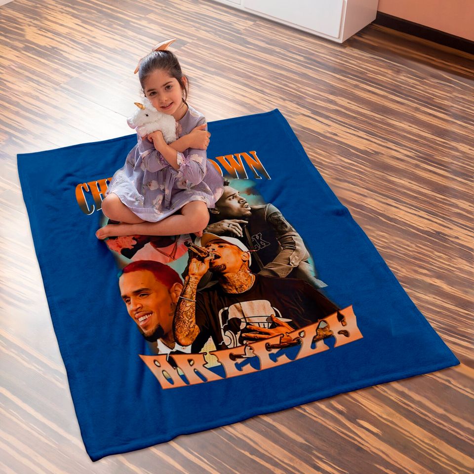 Vintage Chris Brown Tour 2022 Baby Blankets, Chris Brown Breezy Baby Blankets
