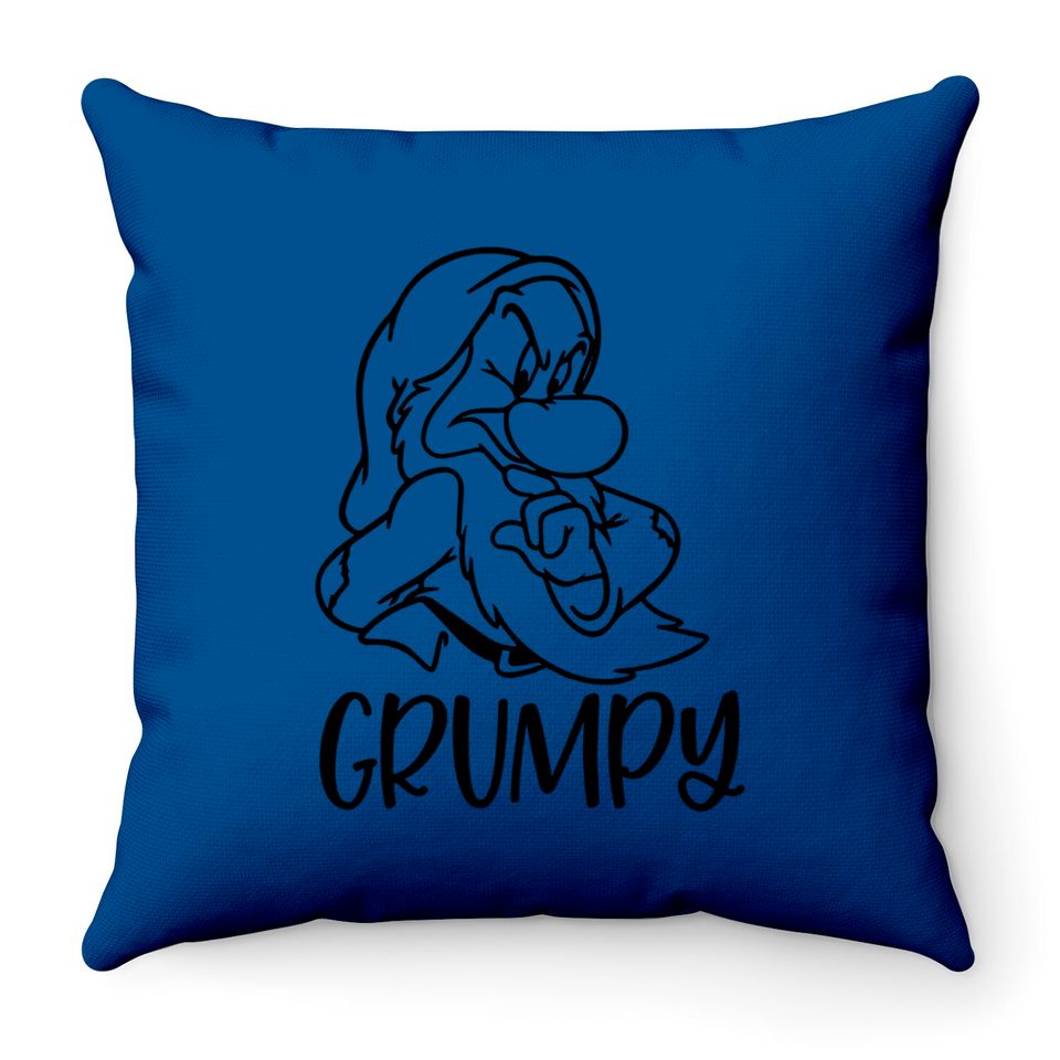 Grumpy Dwarf Throw Pillows  - Disney Character Grumpy Dwarf Throw Pillows