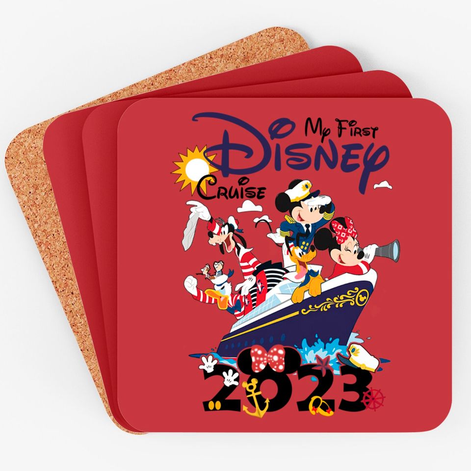 My First Disney Cruise 2023 Coasters, Captain Mickey Mouse And Friends Coasters