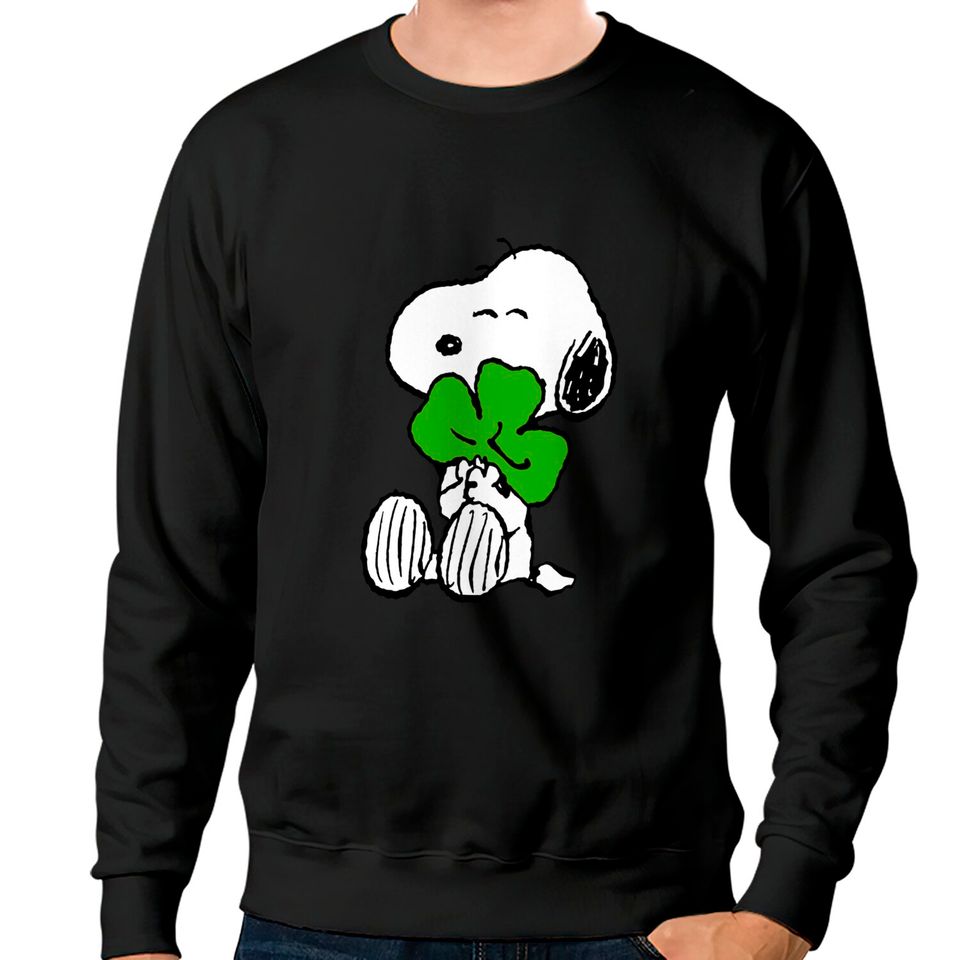 Snoopy Shamrock Hug - St Patricks Day - Crewneck Sweatshirt