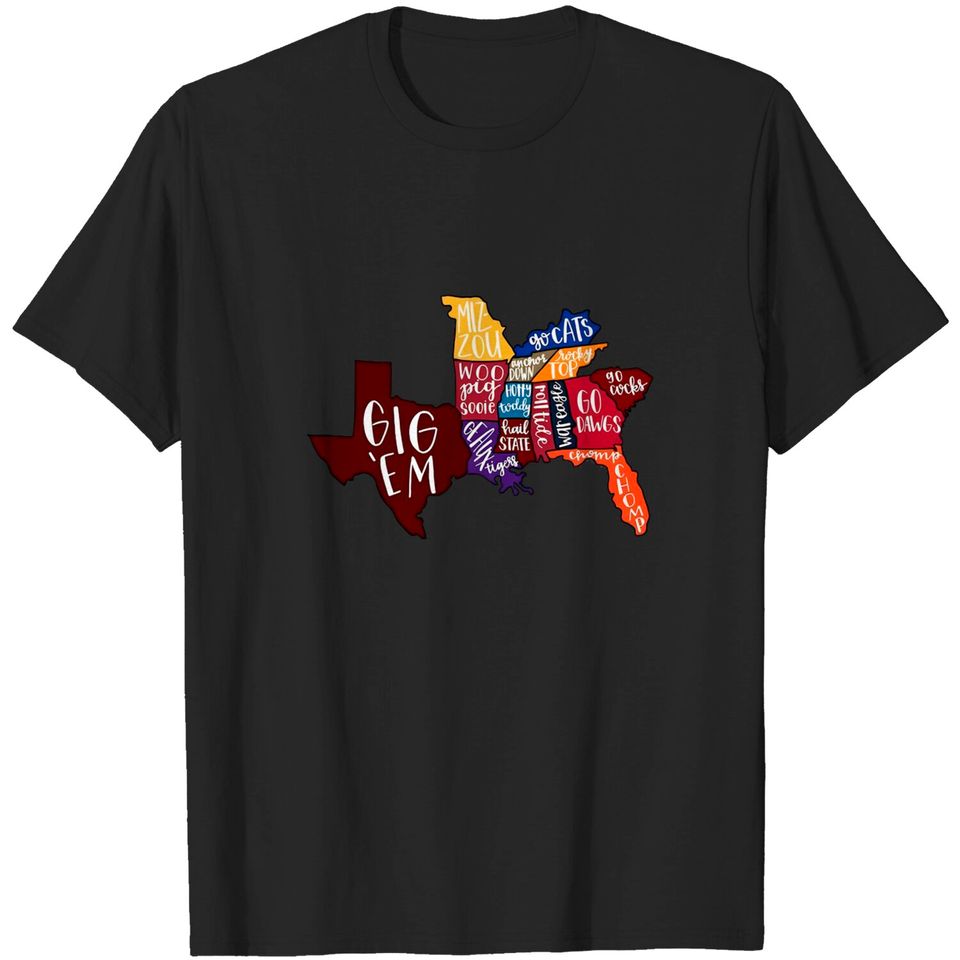 Southeastern Conference Team States Shirt, SEC Sports