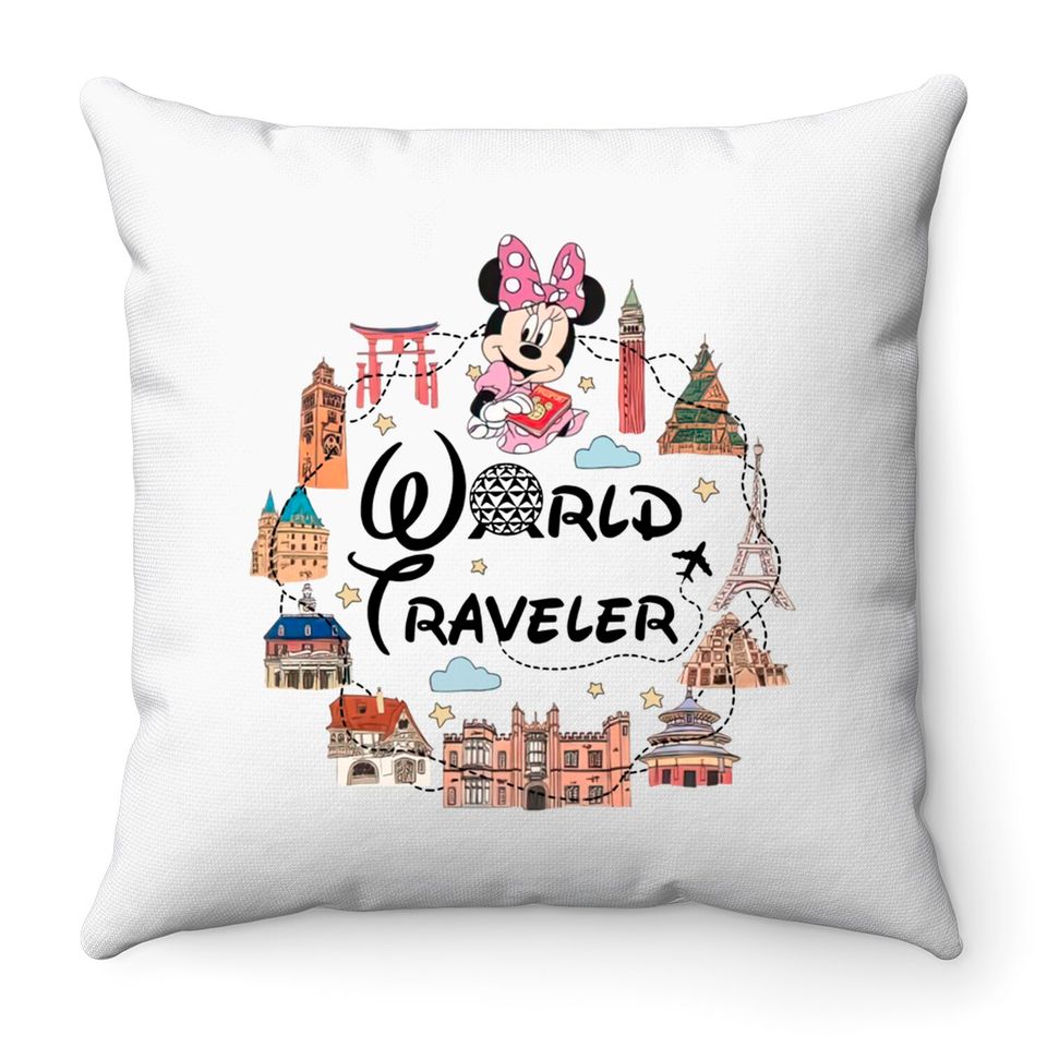 Disney Epcot  Throw Pillows, Epcot Minnie Throw Pillows