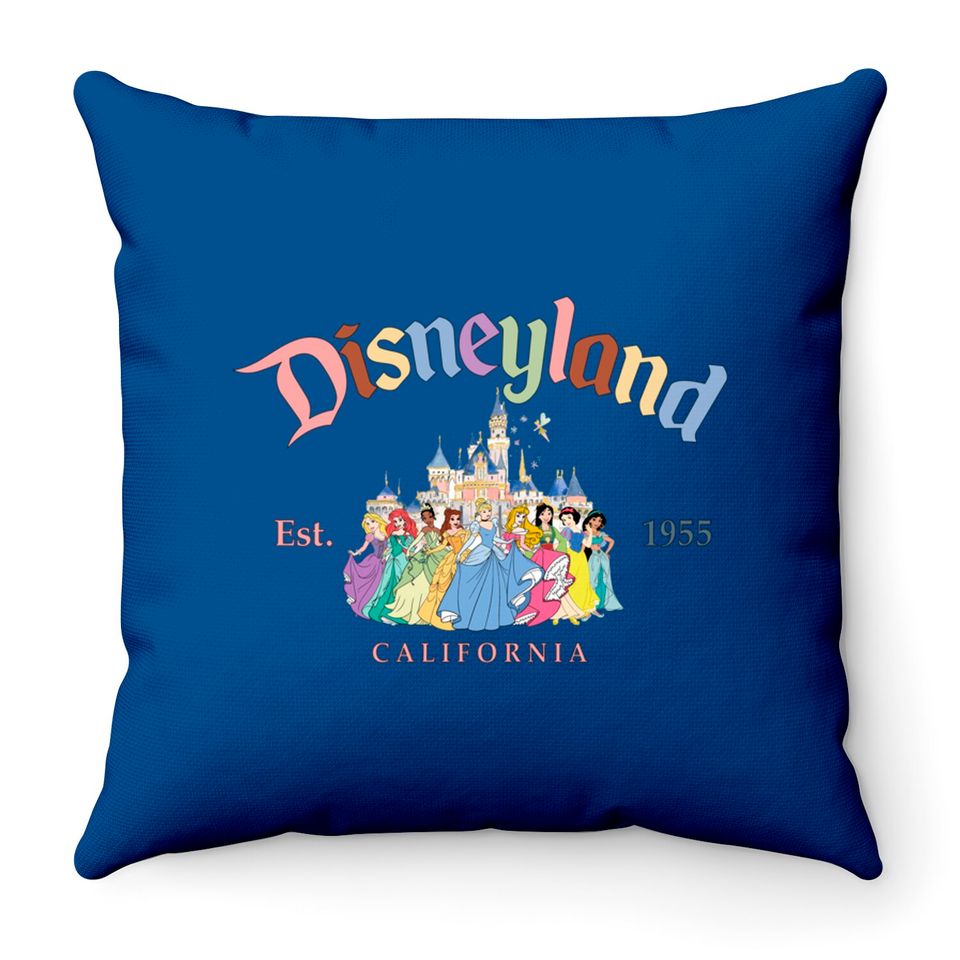 Vintage Disney Princess Castle Throw Pillows