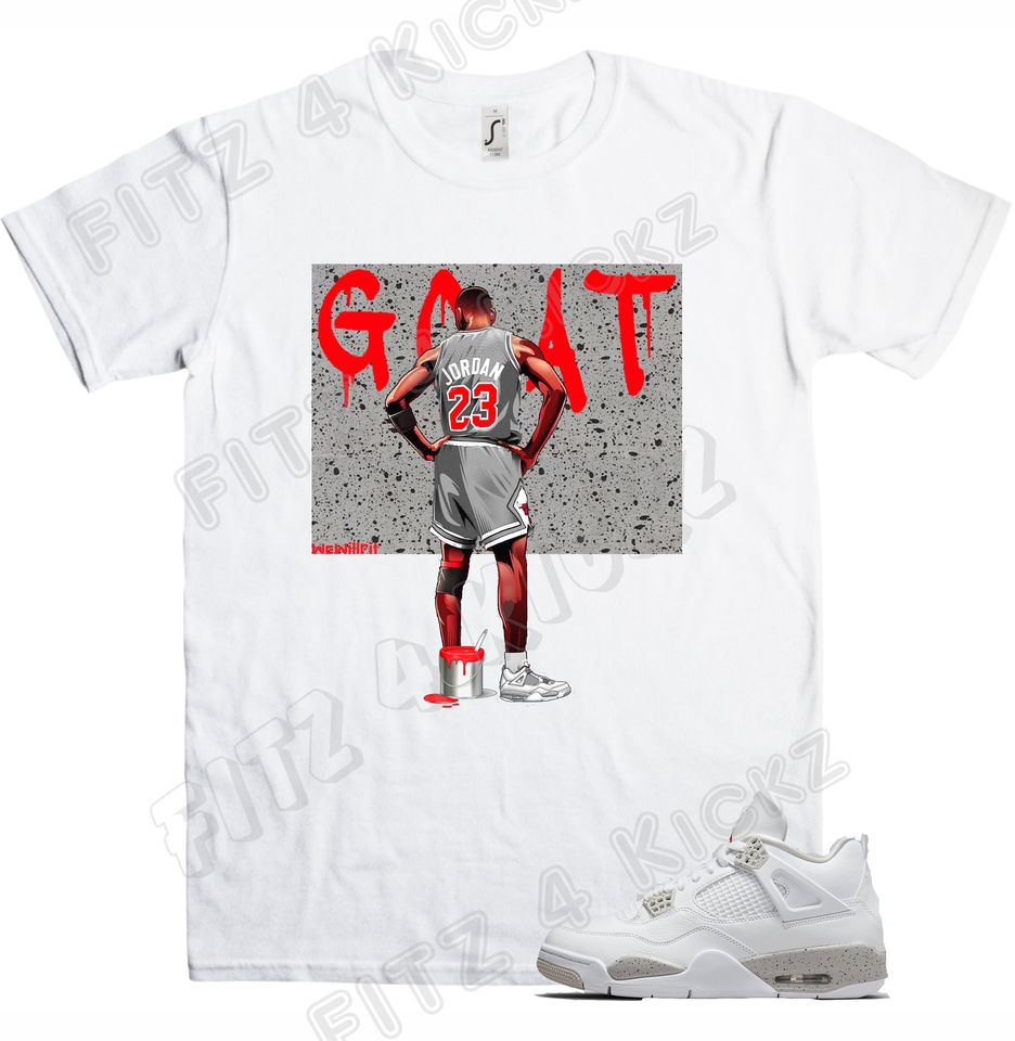 Fitz 4 kickz Shirt to match the Jordan 4 tech gray white Oreo