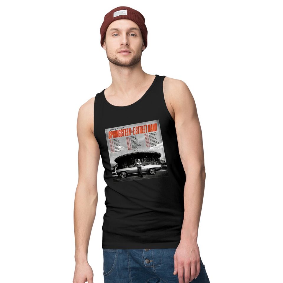 Bruce Springsteen 2023 Tour Tank Tops, Springsteen n E Street Band Tour Tank Tops, Rock Tour 2023 Tank Tops