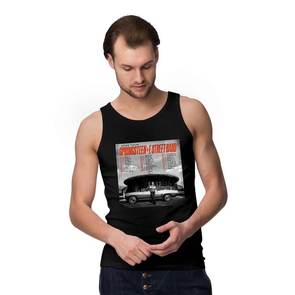 Bruce Springsteen 2023 Tour Tank Tops, Springsteen n E Street Band Tour Tank Tops, Rock Tour 2023 Tank Tops