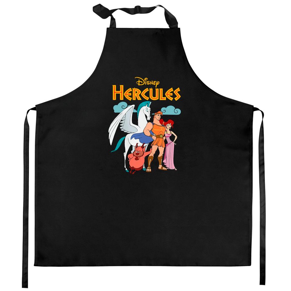 Disney Hercules Classic Group Shot Vintage Kitchen Aprons