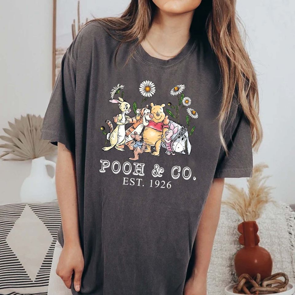 Vintage Pooh & Co Comfort Colors Shirt, Pooh and Friends est 1926 Vintage Shirt,