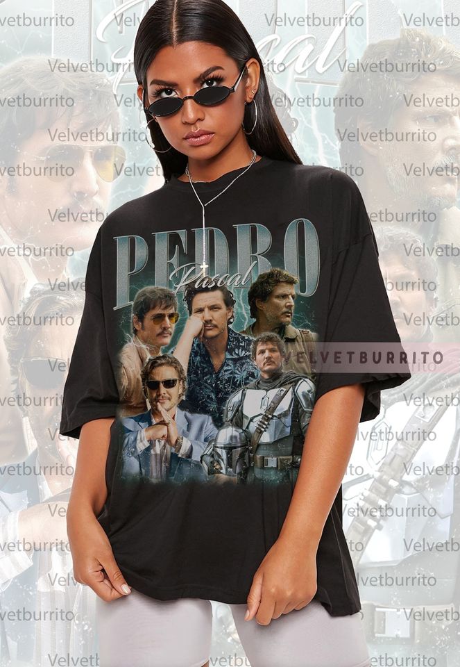 Actor Pedro Pascal Shirt Retro 90s, Javier Pea, Pedro Pascal Tribute Celebrity Shirt