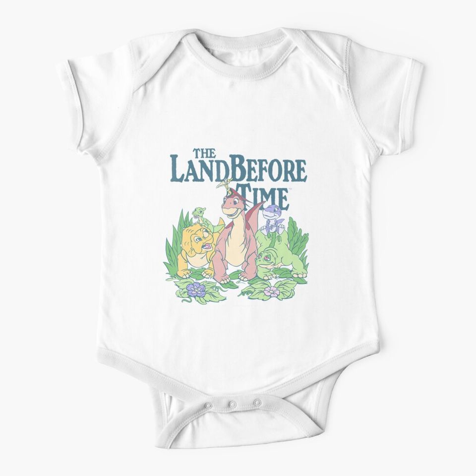 Land Before Time Pastel Dinosaur Friends  Baby One-Piece