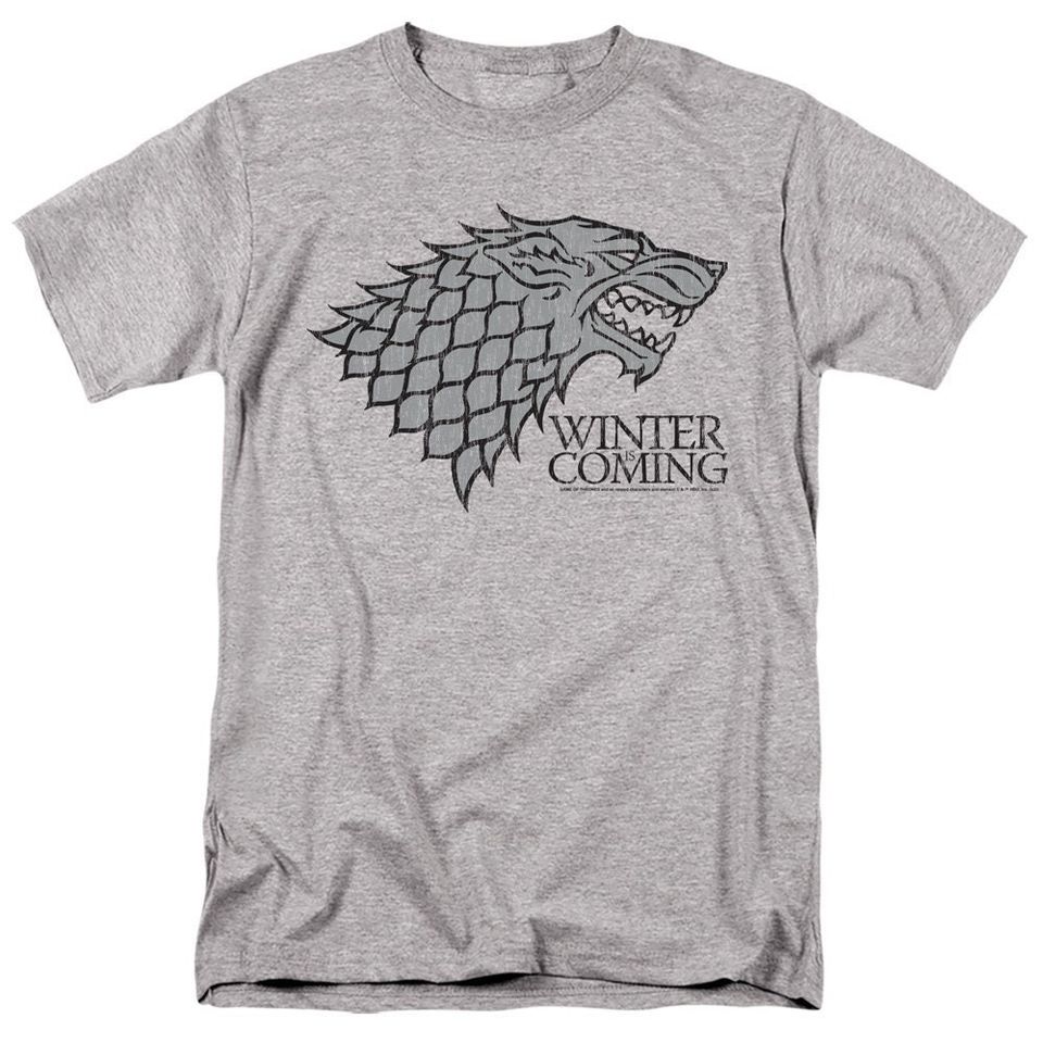 Game Of Thrones Winter Is Coming Heather Gray Shirts