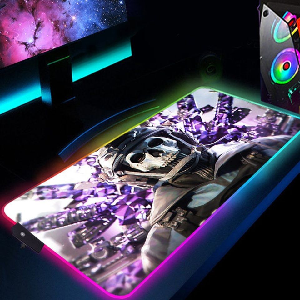 Call of Duty RGB Gaming Mouse Pad, Call of Duty Ghosts Led Gaming Desk Mat
