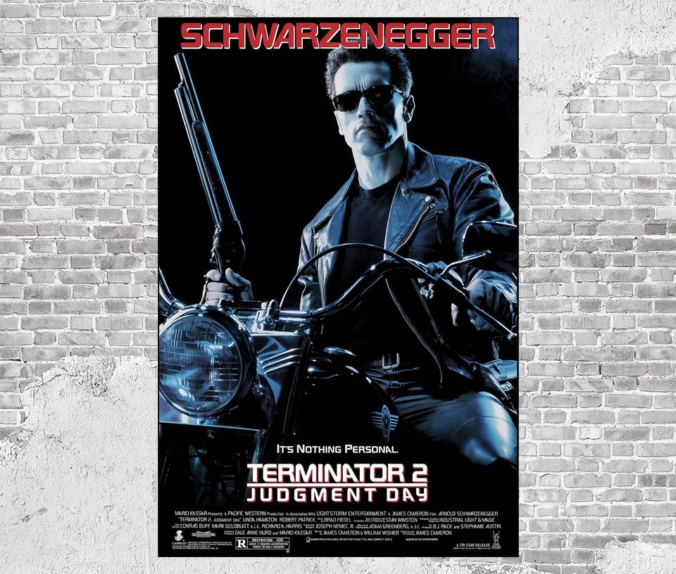THE TERMINATOR 2 (Movie Poster) Arnold Schwarzenegger