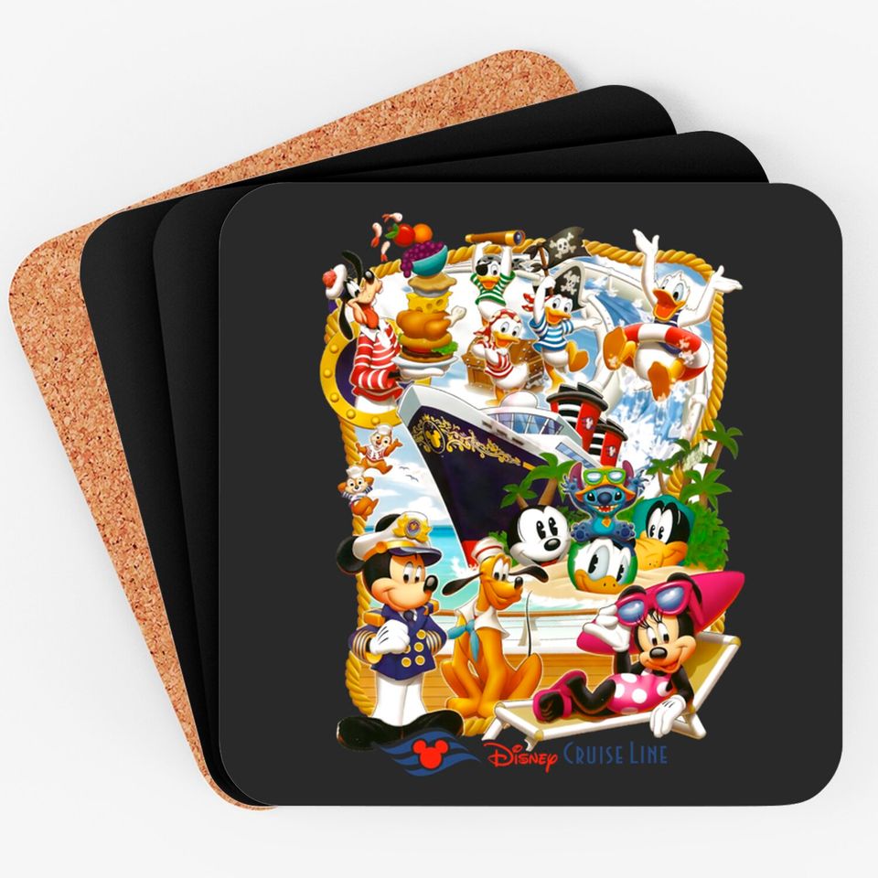 Comfort Colors Disney Cruise Line Coasters, Mickey Cruise Coasters