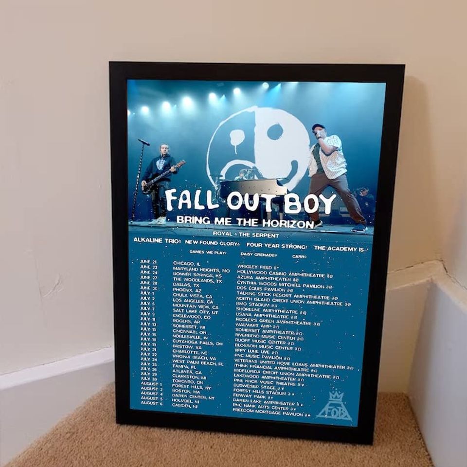 Fall Out Boy Poster, Fall Out Boy Tour 2023 Poster, Rock Band Poster