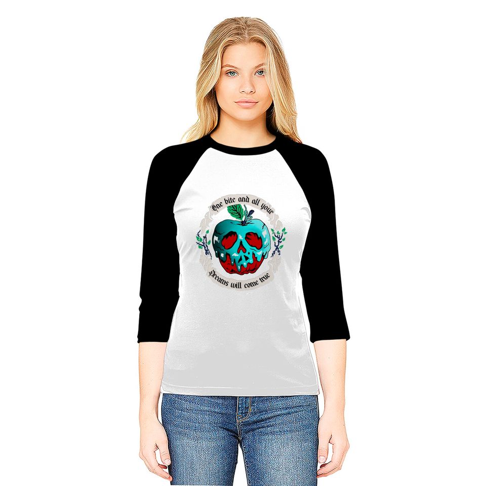 Poison Apple One Bite  Snow White Baseball Tees