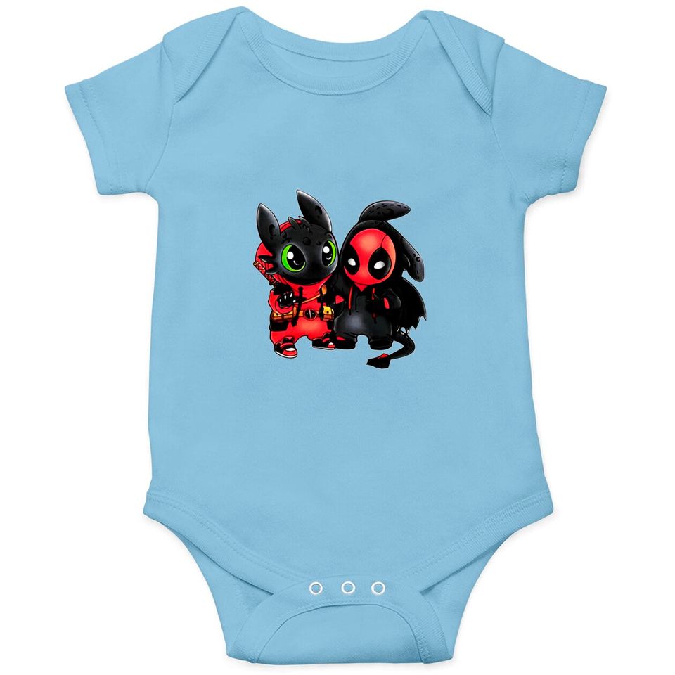 Disney Toothless and Deadpool Costume Friends Onesies