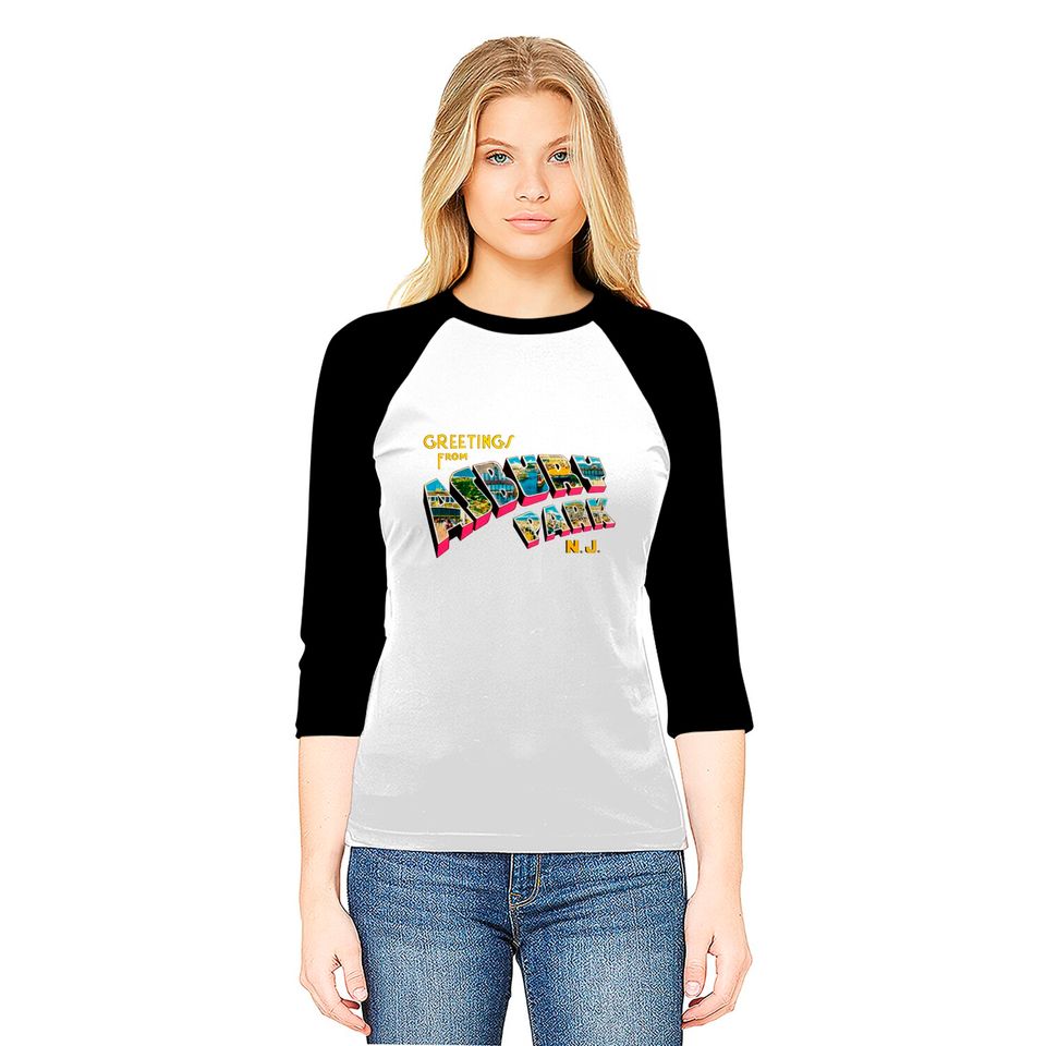 Greetings from Asbury Park New Jersey Baseball Tees