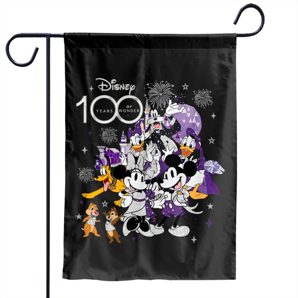 100th Disney Anniversary Garden Flags, Disney 100 Years of Wonder Garden Flags, Disney 100th Garden Flags