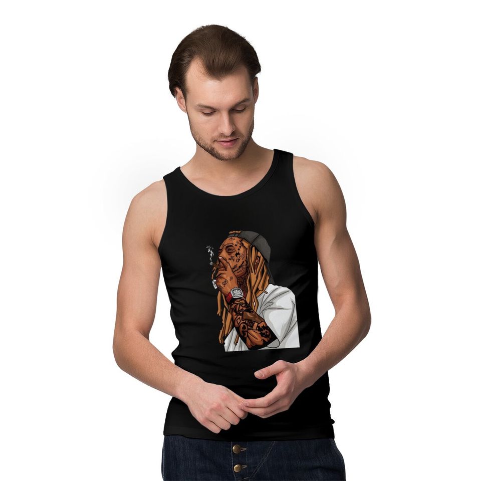 Lil Wayne Vintage Rapper Tank Tops, Lil Wayne Tank Tops, Lil Wayne 90s Tank Tops