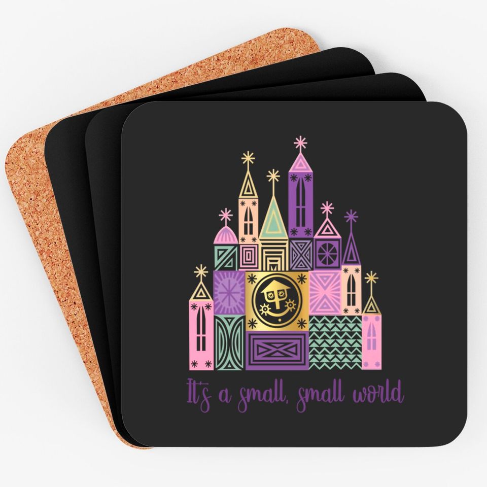 small world Coasters, its a small world Coasters, pastel disney Coasters