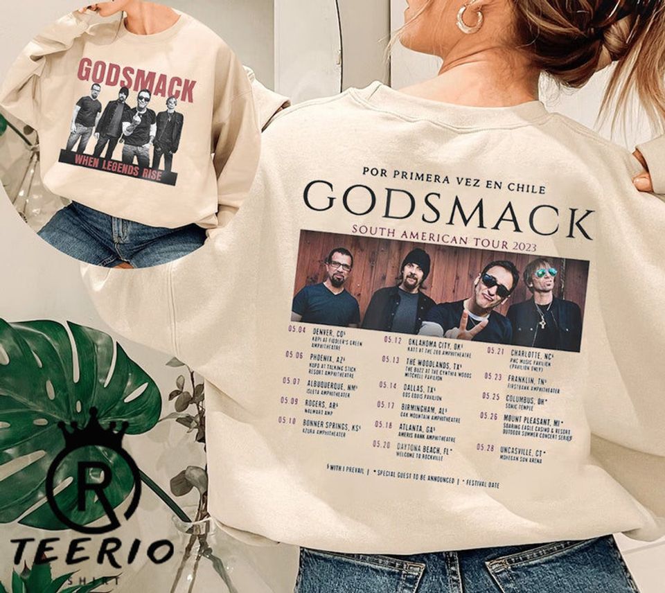 Godsmack When Legends Rise Tour 2023 T-Shirt, Godsmack Rock Band Tour Concert Shirt,  2023 Tour Sweatshirt