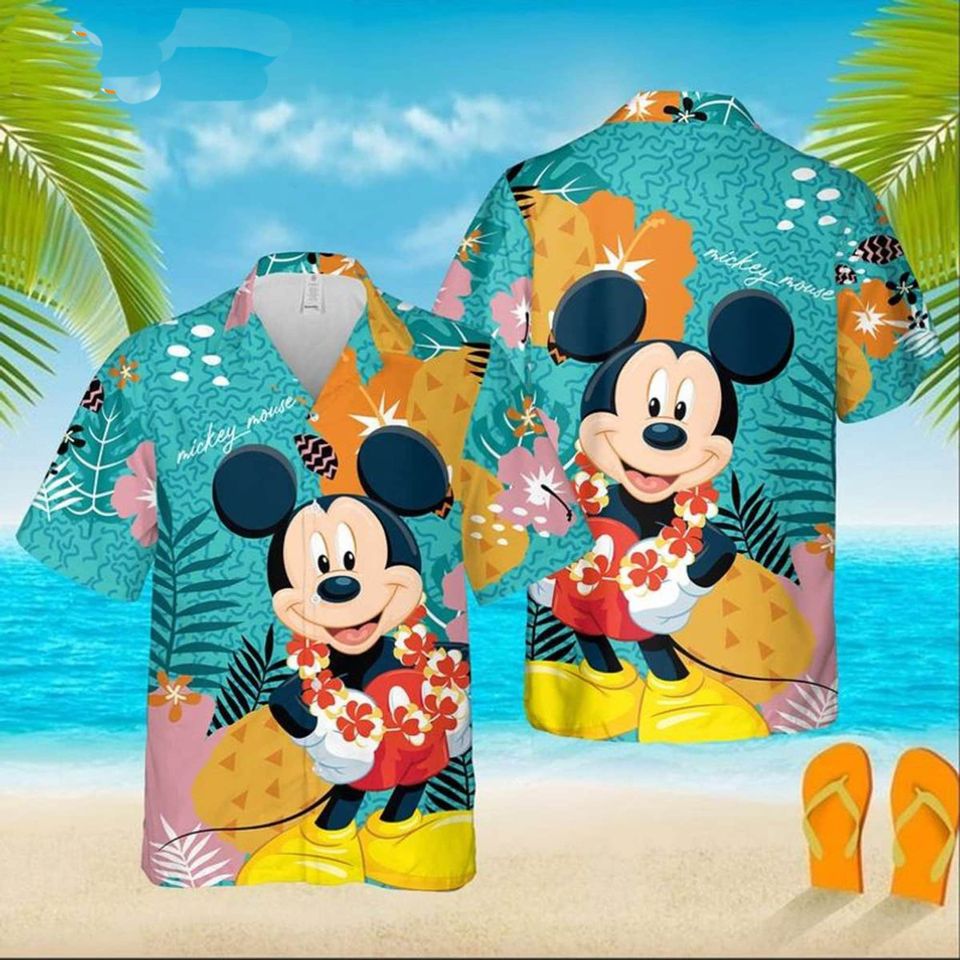 Mickey Mouse In Tropical Forest Shirt, Disney Hawaiian Shirt