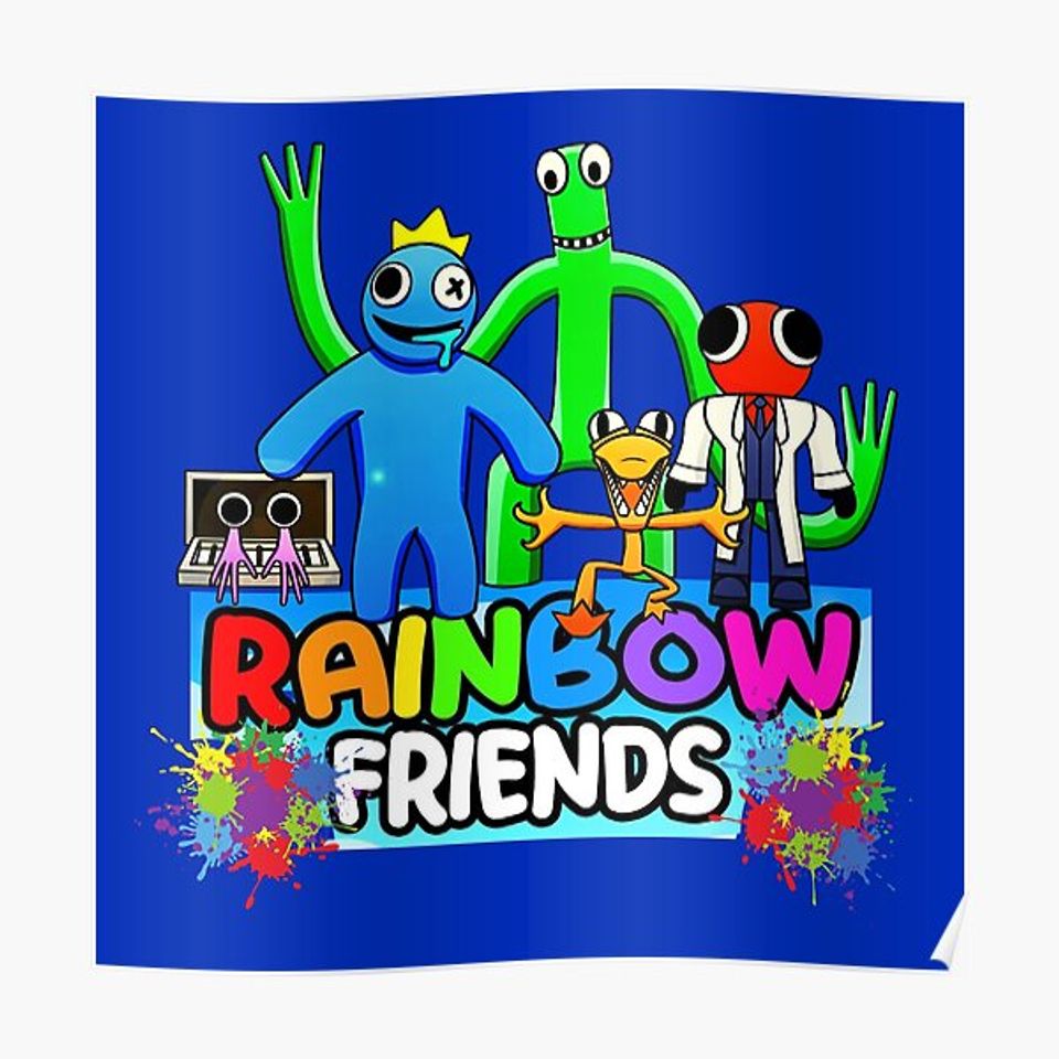 Blue Rainbow Friends. Blue Roblox Rainbow Friends Characters, roblox, video game Premium Matte Vertical Poster