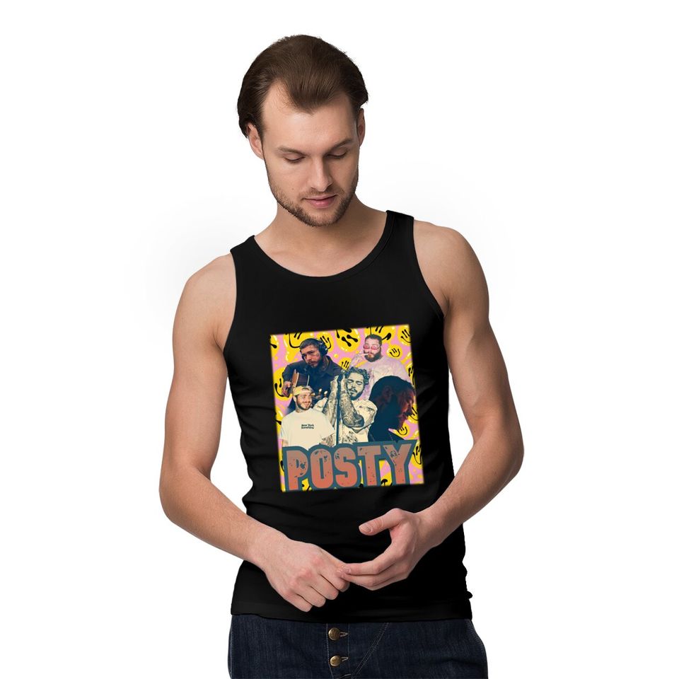 Post Malone Concert Vintage Style Bootleg Graphic Tank Tops