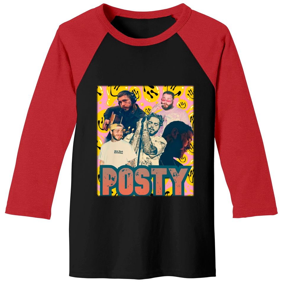Post Malone Concert Vintage Style Bootleg Graphic Baseball Tees