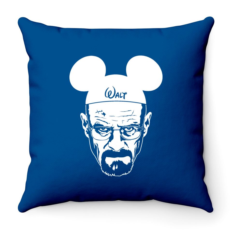 Walter White Heisenberg Walt Throw Pillows, Walt Breaking Disney, Walt White Throw Pillows