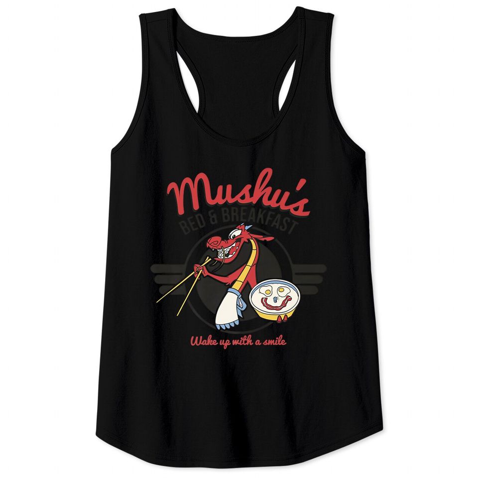Disney Mulan Mushu's Bed and Breakfast Poster Tank Tops