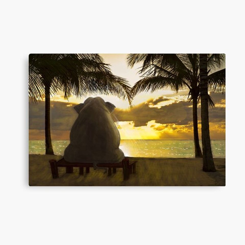 RELATIVES OF THE NCIS elephant in the room ORIGINAL-TROPICS VACATION Canvas