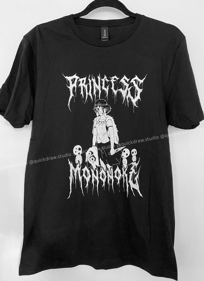 Black Metal Princess Mononoke Shirt