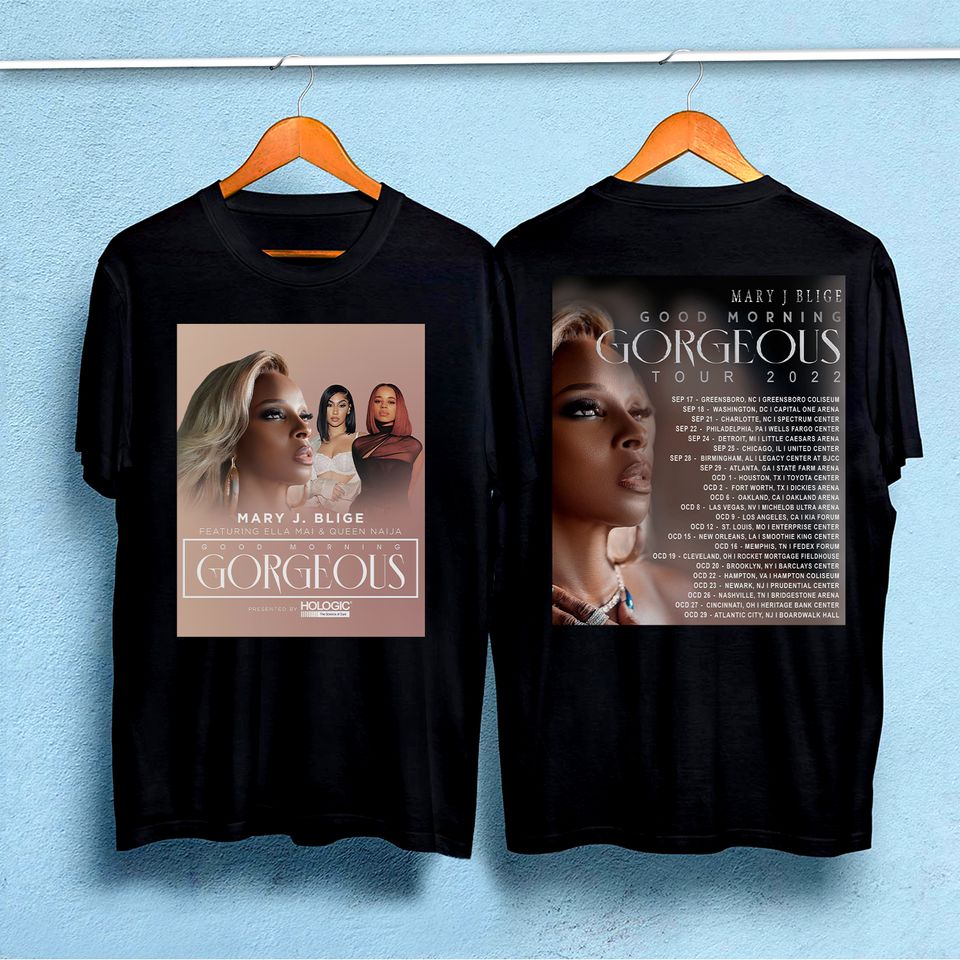 Mary J Blige Good Morning Gorgeous Tour Double sided tshirt