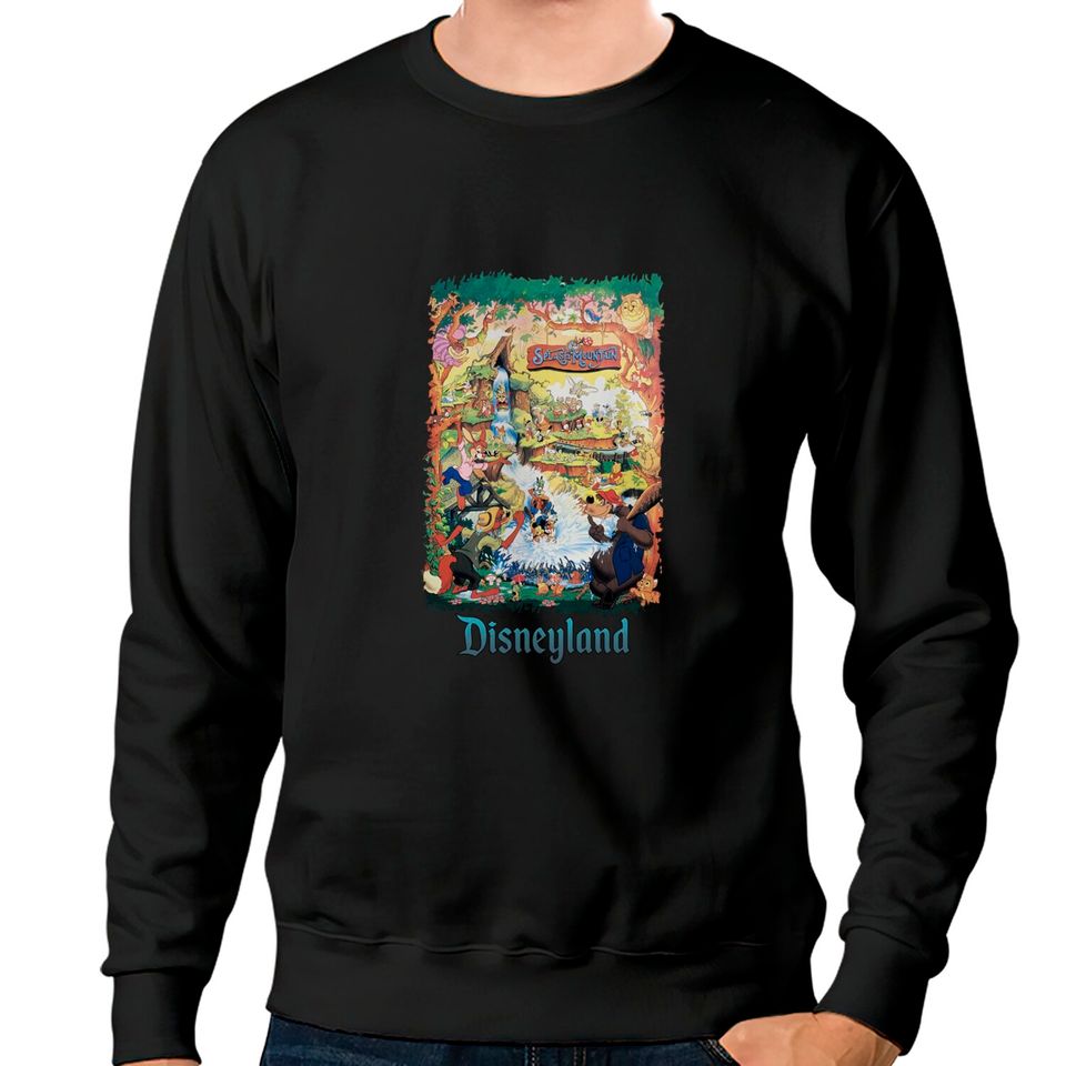 Retro Disneyland Splash Mountain | Disney Characters Splash Mountain Sweatshirts