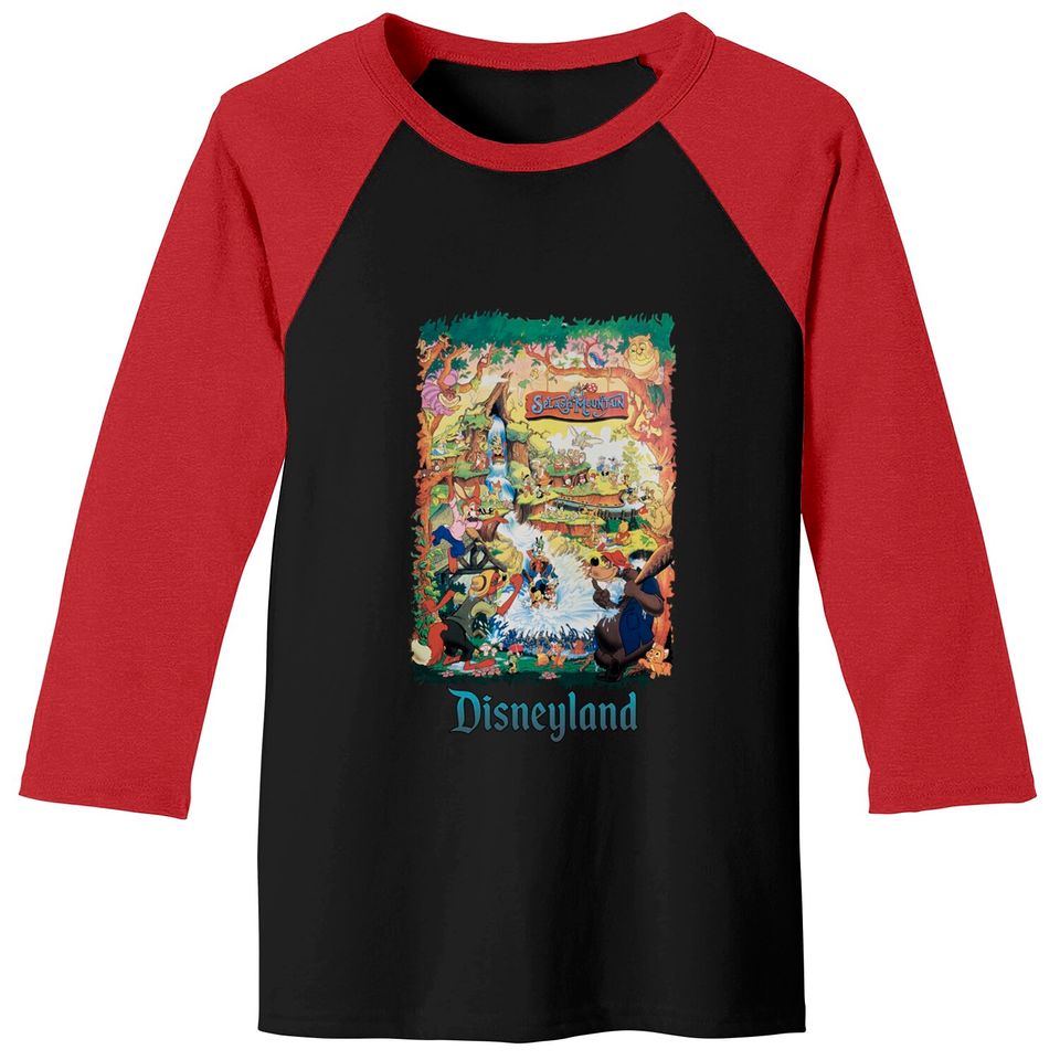 Retro Disneyland Splash Mountain | Disney Characters Splash Mountain Baseball Tees