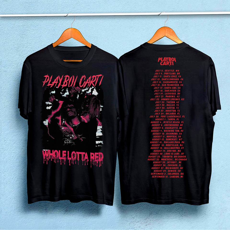 Rap Playboi Carti European Tour 2022 and American Streets Vintage Hip-Hop T-Shirt