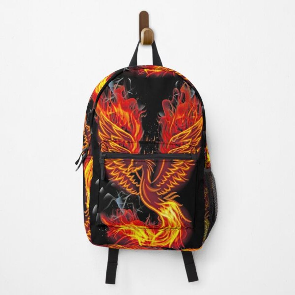 PHOENIX BIRD • Things for personal use and gifts / Theme: Birds, Animals, Firebird, Reborn, Fantasy • Backpack