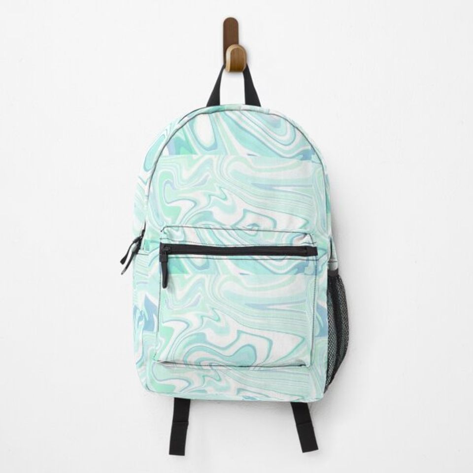Light Blue Marble Backpack