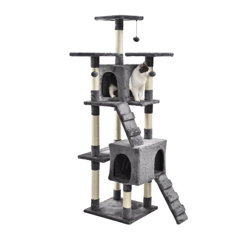 New York Penthouse Cat Playset - Grey - 69 Inches