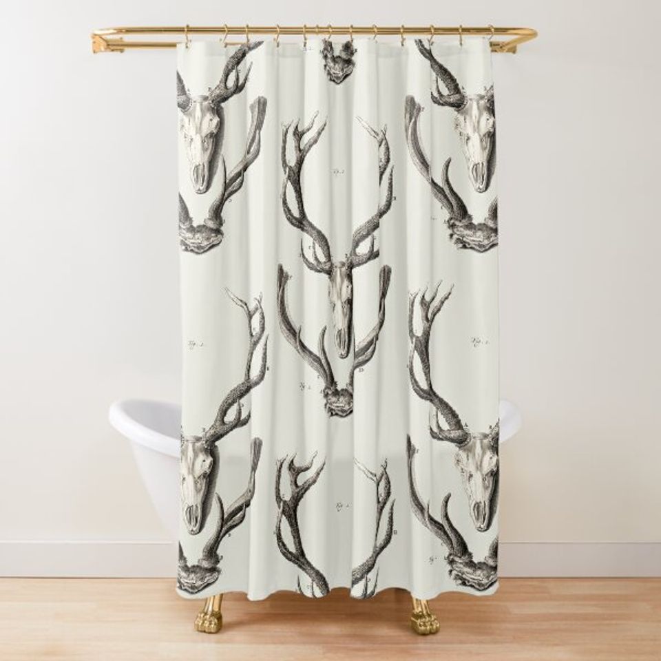 Deer Antlers Shower Curtain