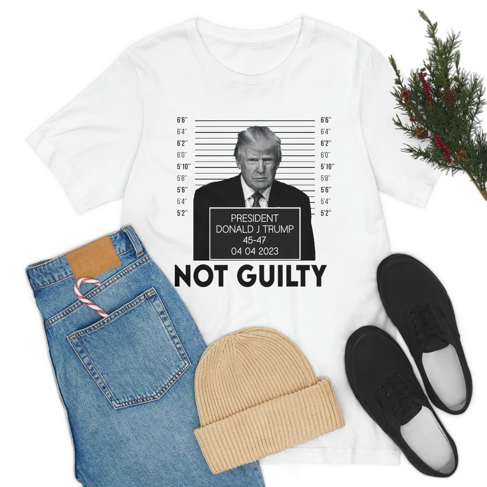 Funny Trump Mugshot Not Guilty Shirt