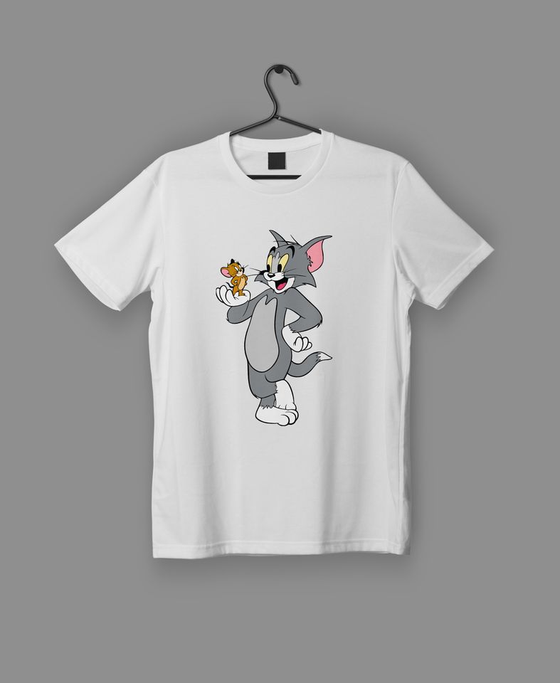 Tom and Jerry T-Shirt, Tom&Jerry Cartoon Character Chasing Funny Family Gift