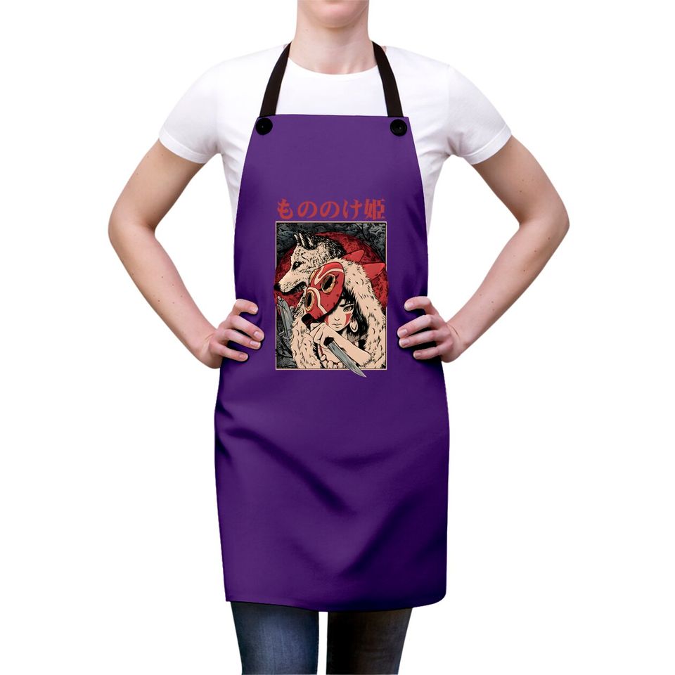 Vintage Studio Ghibli Aprons, Retro Studio Anime Aprons, Ghibli Anime Aprons